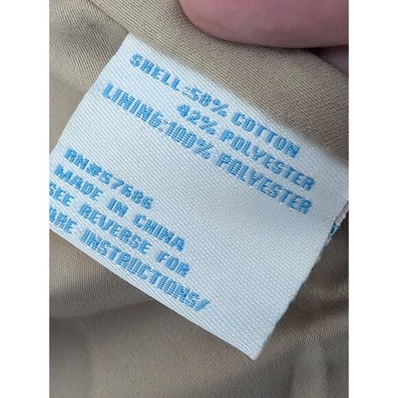 C & C CALIFORNIA studded trench coat tan ruffled sleeves Large NWT academia - Picture 10 of 12